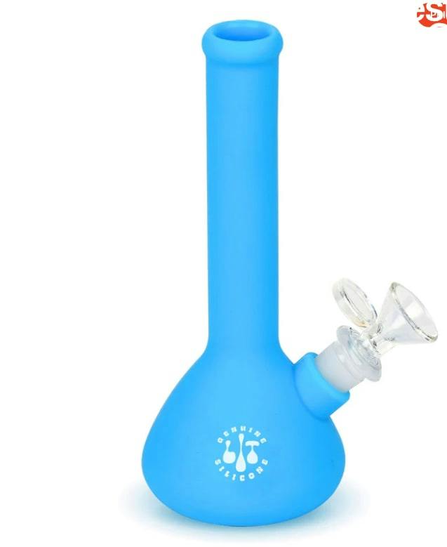BONG- 7.5" Tall blue beaker water pipe