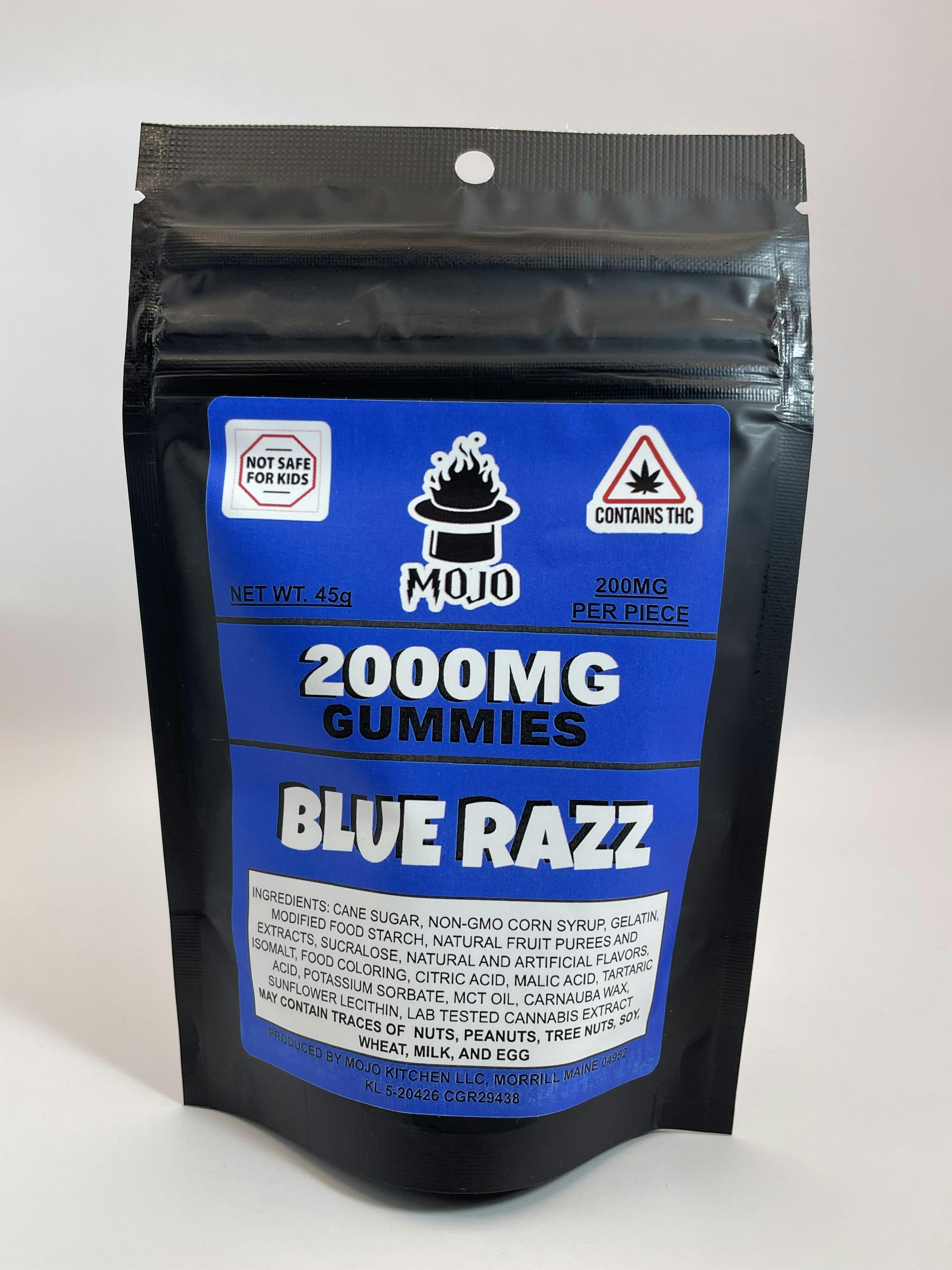2000mg Blue Razz (Hybrid) Gummies