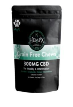PET 300mg CBD Grain-Free Chews- Chicken (30 Count)