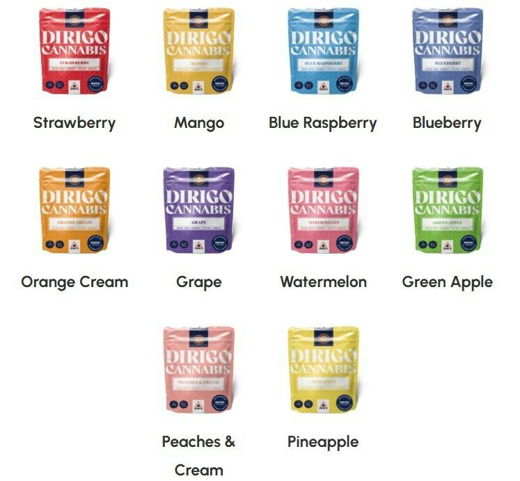 DIRIGO CANNABIS - Full Spectrum Gummies - 50MG (500MG Total)
