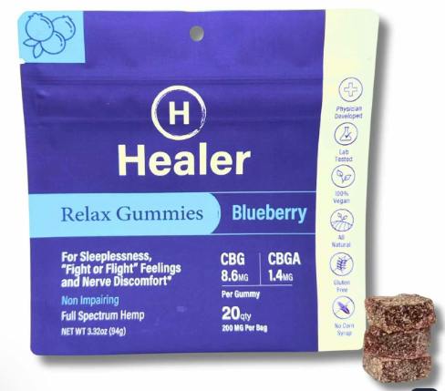 21+ Healer Relax CBG Gummies 6:1 CBG:CBGA