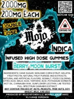 2000mg Indica Berry Moon Burst Gummies