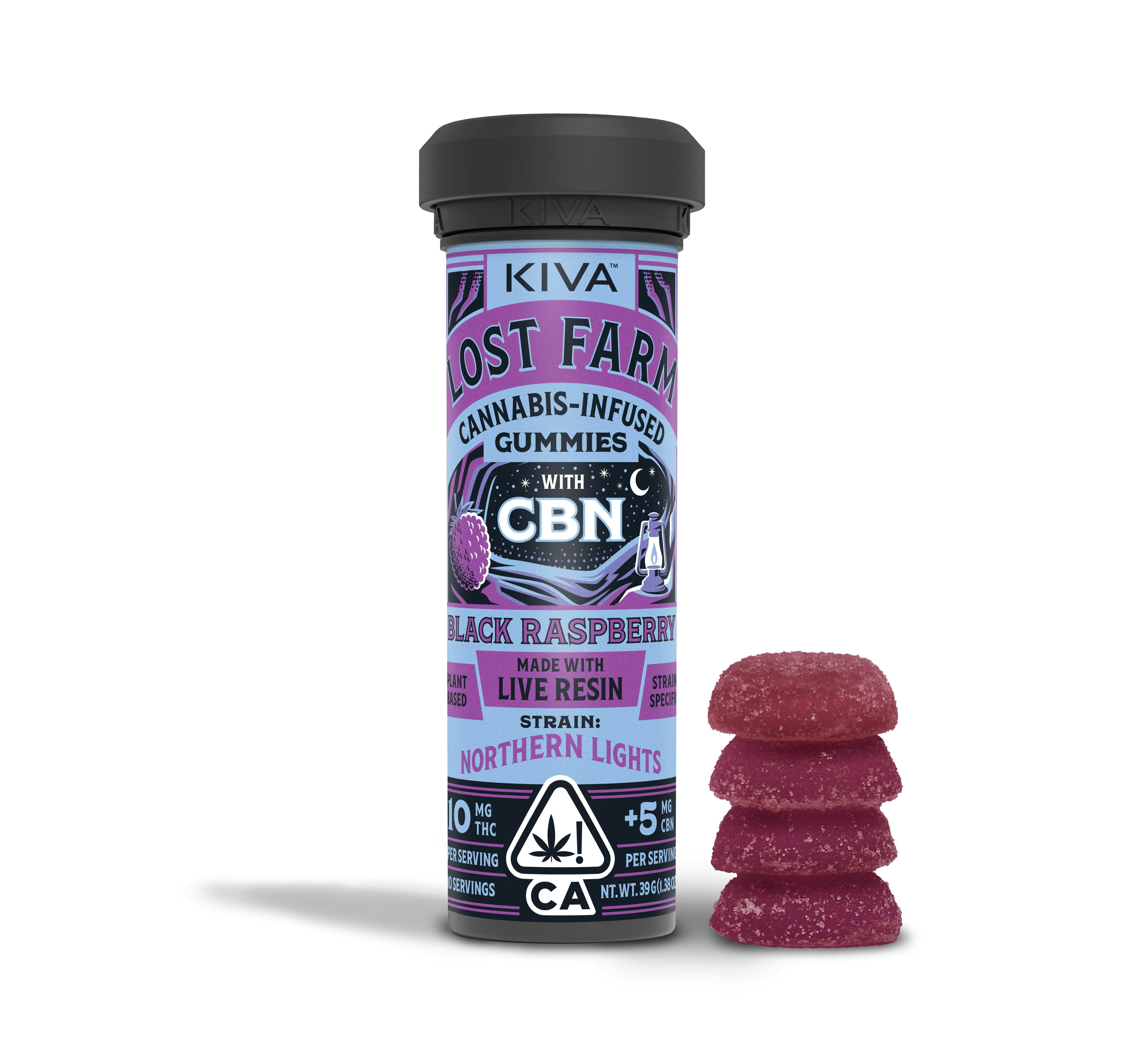 LOST FARM BLACK RASPBERRY NORTHERN LIGHTS CBN 10:5 GUMMIES