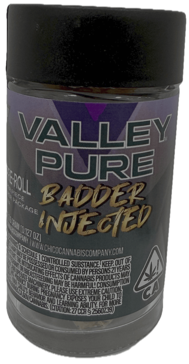VALLEY PURE PURE GAS BADDER INJECTED PREROLLS 0.6G X 6PK - 3.6 g - 6 Pack