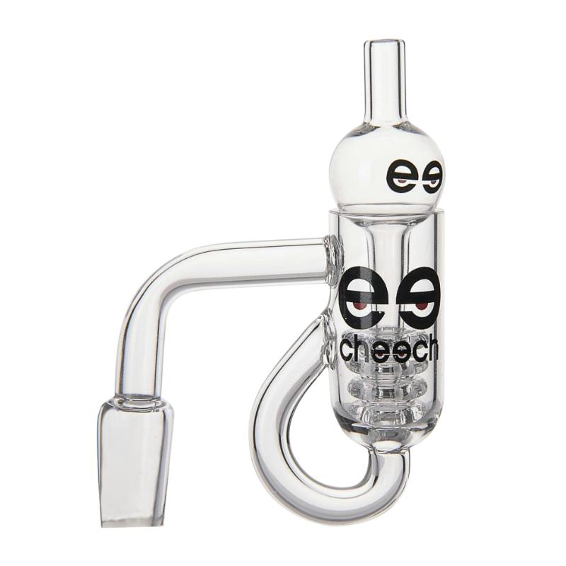- 14mm 90 Degree Cheech Female Diamond Knot Loop Recycler Banger