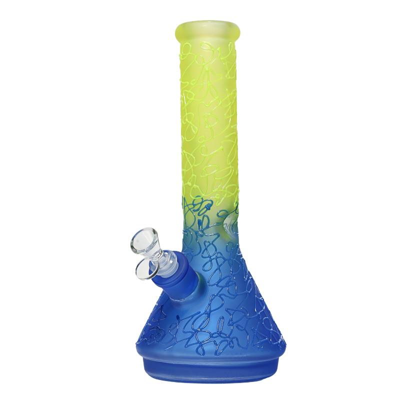 14" 7mm Arsenal Scribble Art Beaker