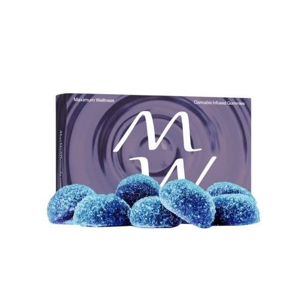 Maximum Wellness | 10mg Rest + Sleep Indica Gummies | THC:CBN:CBD Blueberry