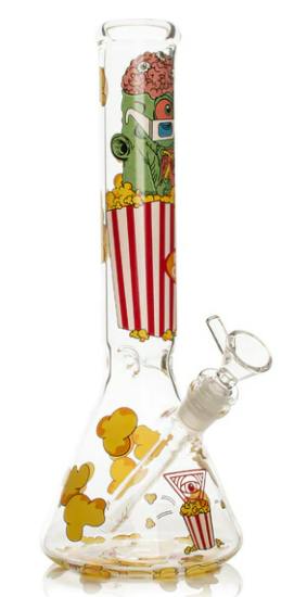 Red Eye Glass 12" Movie Night Beaker Base Bong