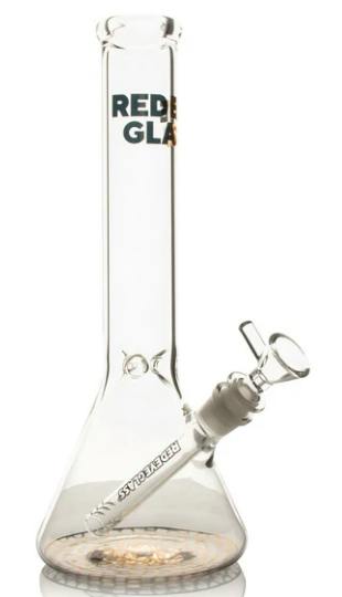 Red Eye Glass 12" Honeycomb Beaker Bong