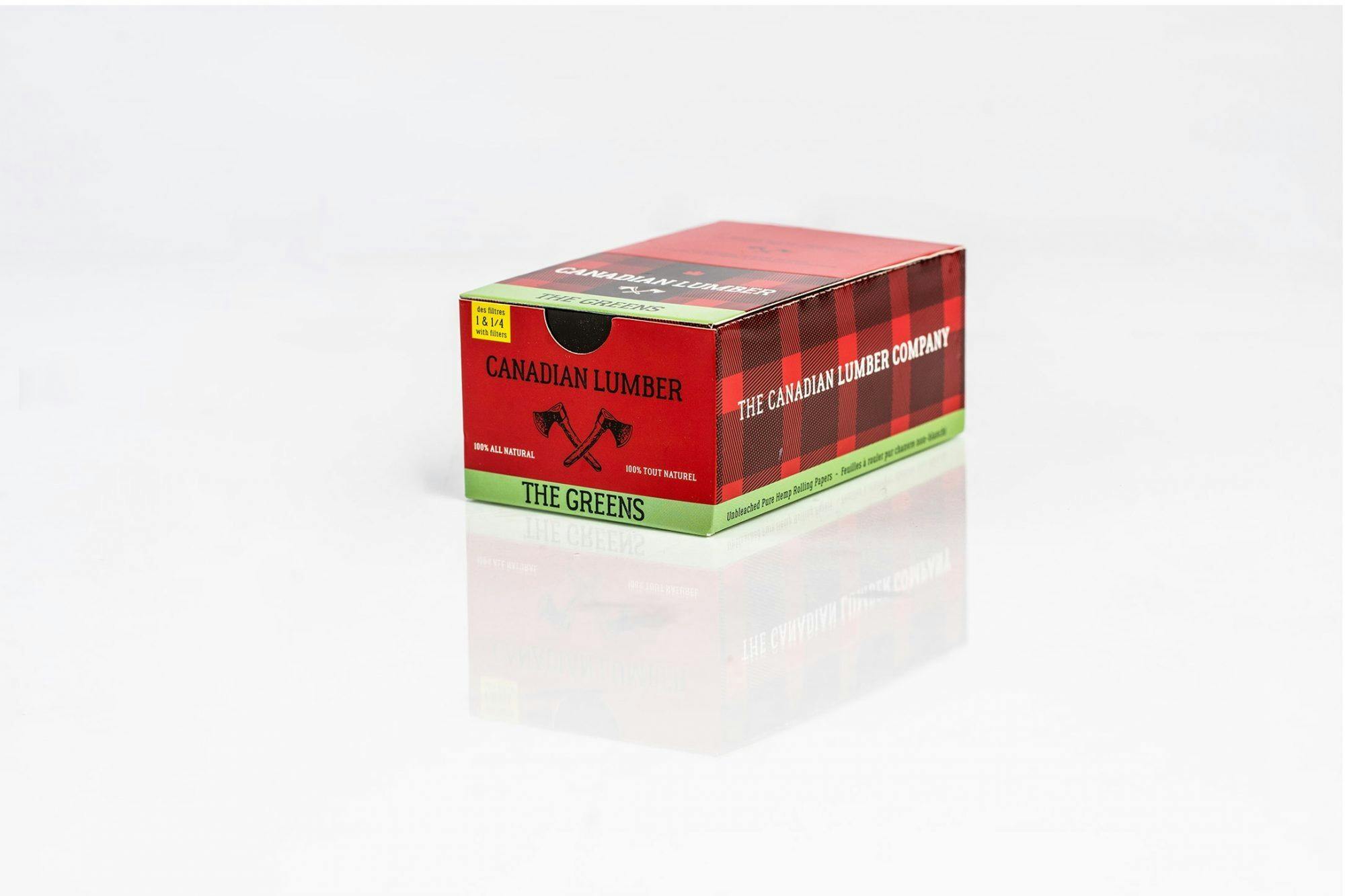 Canadian Lumber - Greens Unbleached Hemp Rolling Papers - 1 1/4