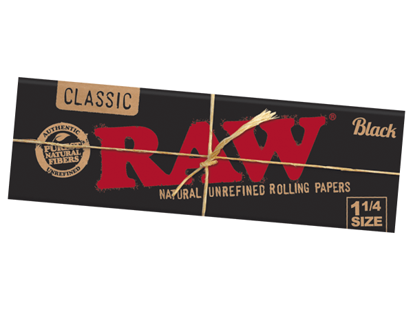 RAW - Black - Rolling Papers - 1 1/4 Size