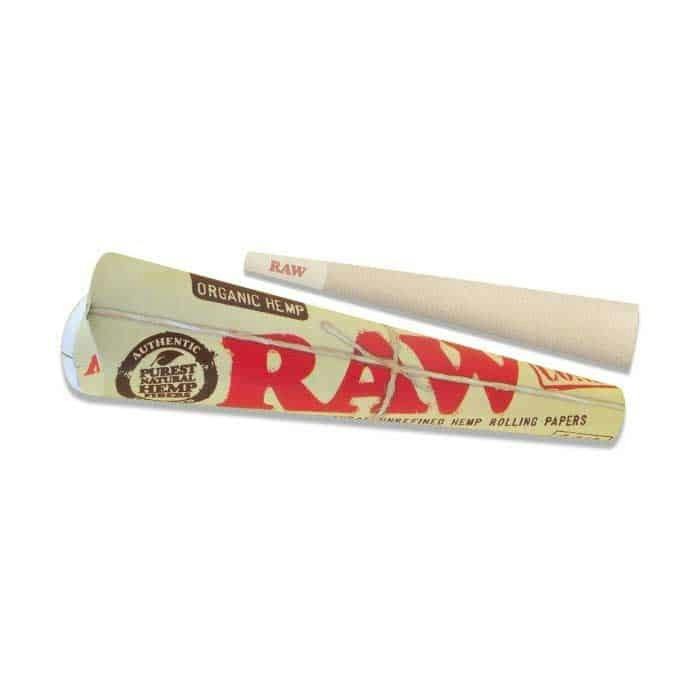 RAW - Organic Natural Unrefined Hemp Pre-Rolled Cones King Size - 3 Pack