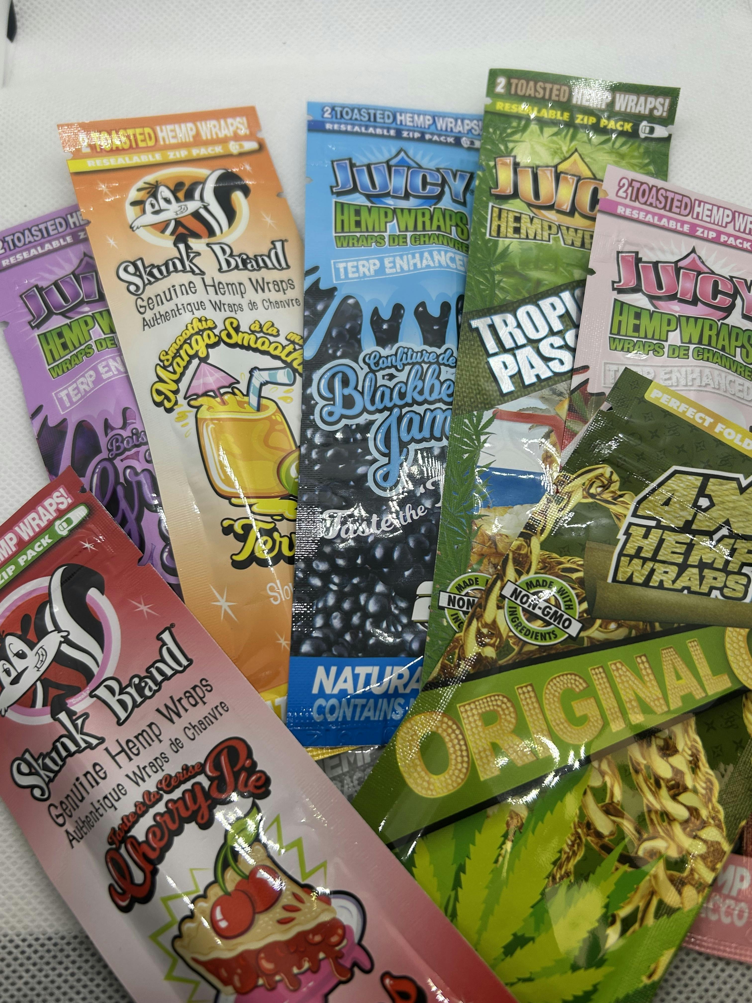 Assorted Hemp Wraps - Various Flavours