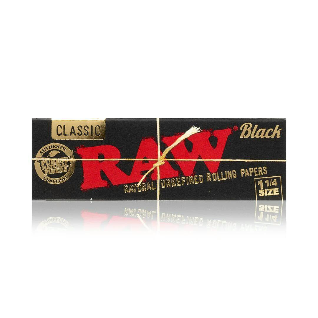 Raw Black Rolling Papers at Sunkissed Farm Dispensary