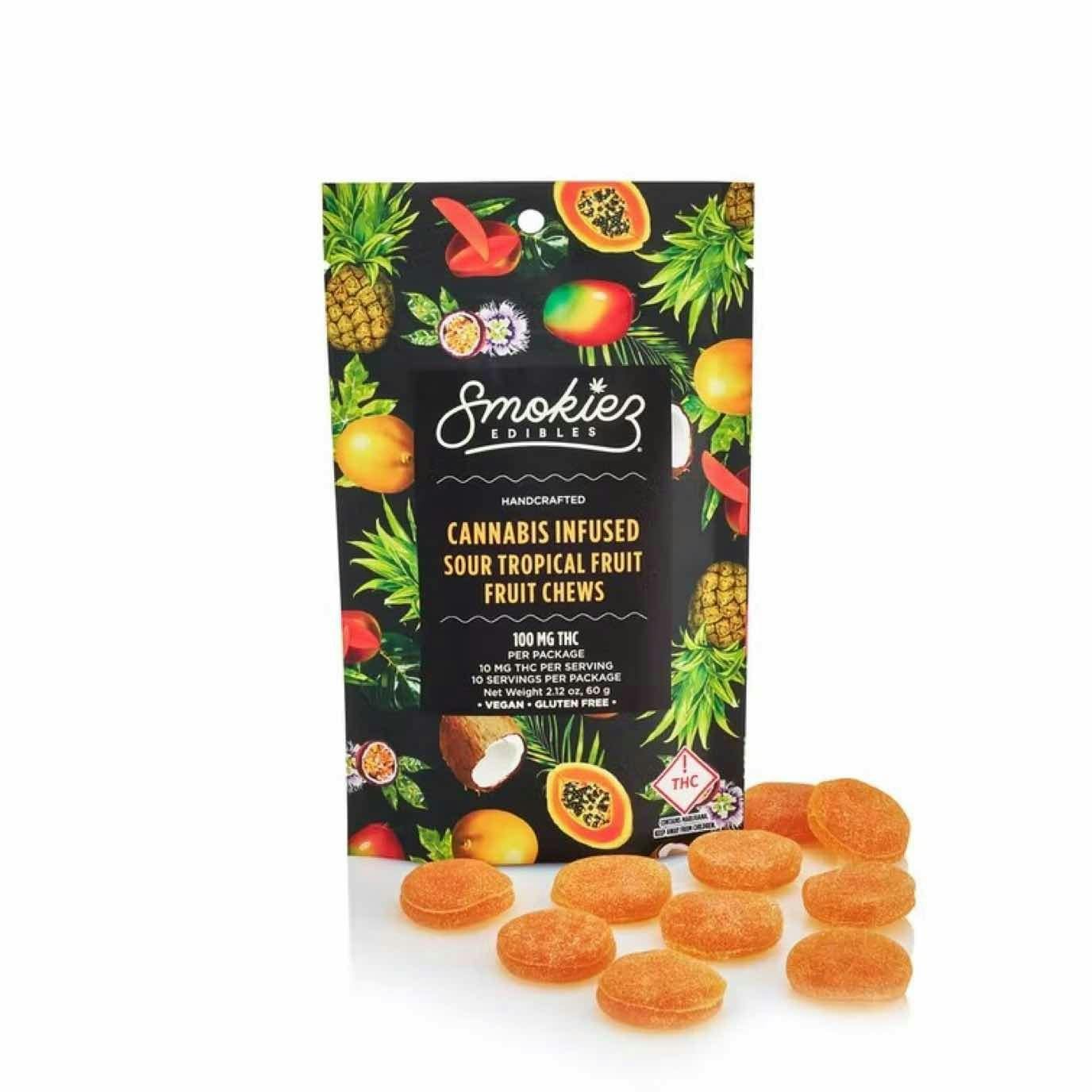 Smokiez Fruit Chews — Sour Tropical Fruit