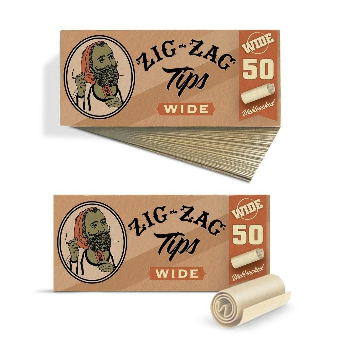 Kolas Zig-Zag Wide Unbleached Tips 50pk
