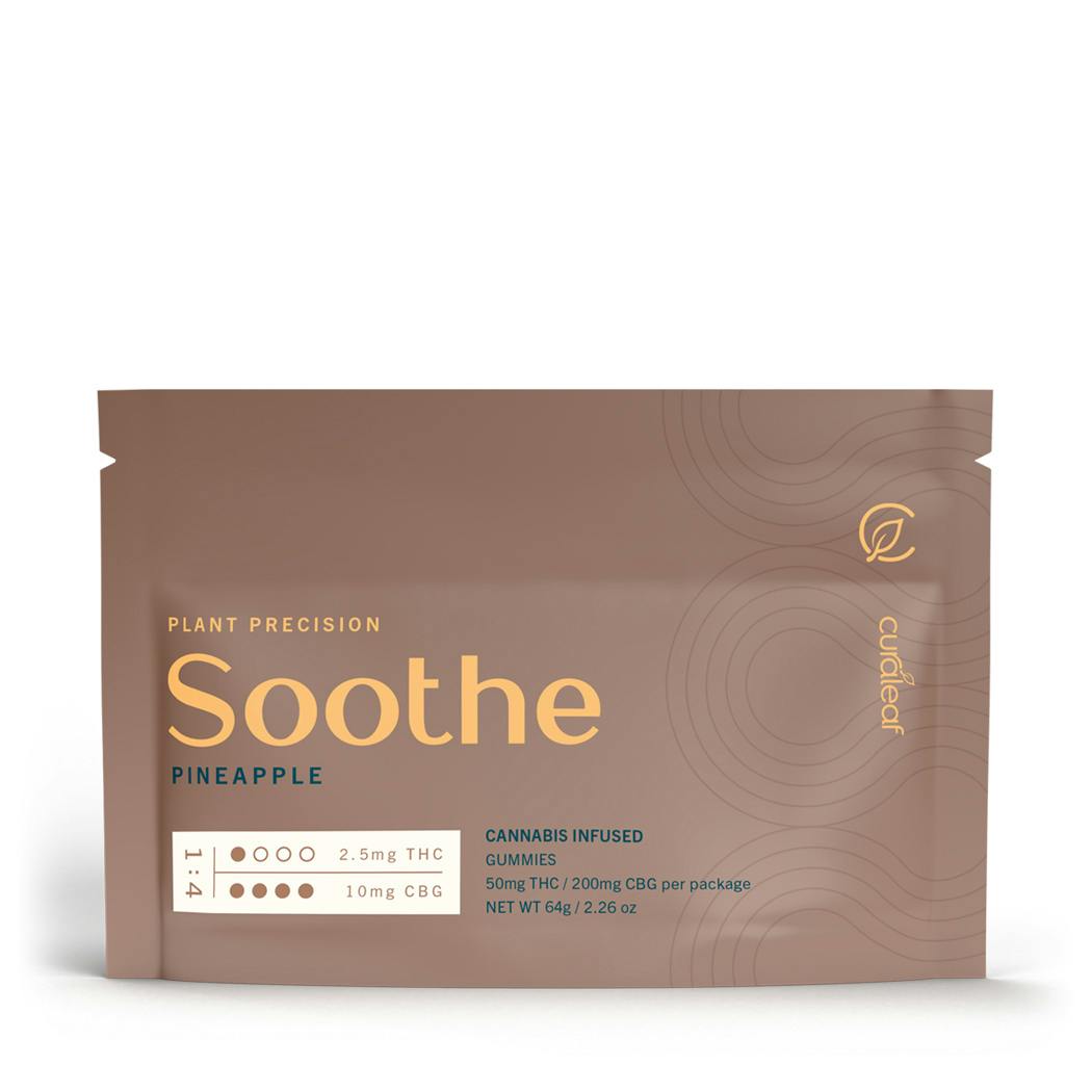Soothe Ratioed Pineapple Gummies 50mg (20-Pack | 2.5mg Each)