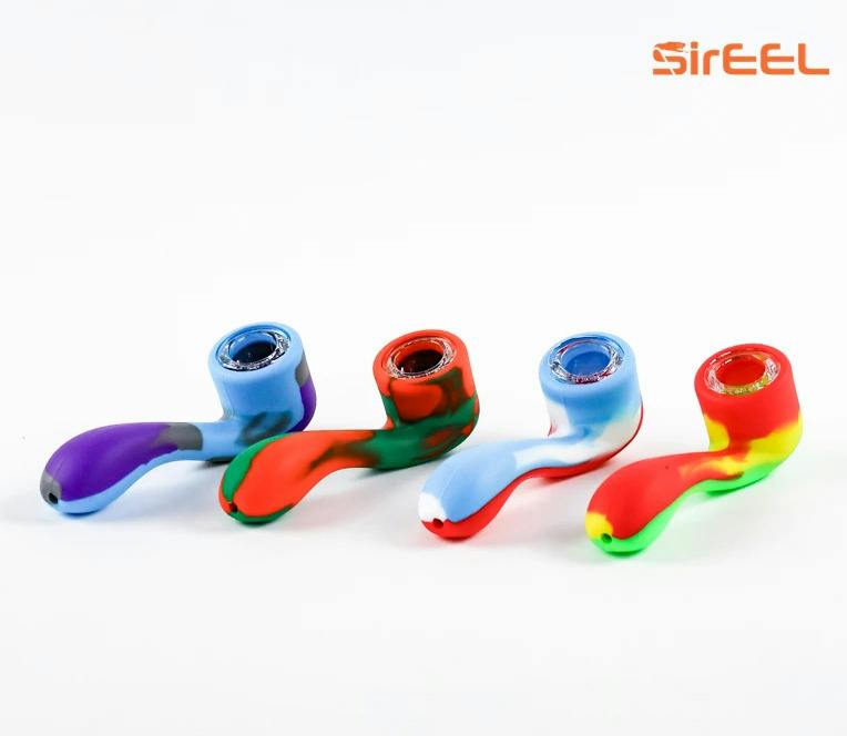 Savant Hand Pipe & Glass Screen - Silicone - 5.5" at Cookies Chicago Dispensary