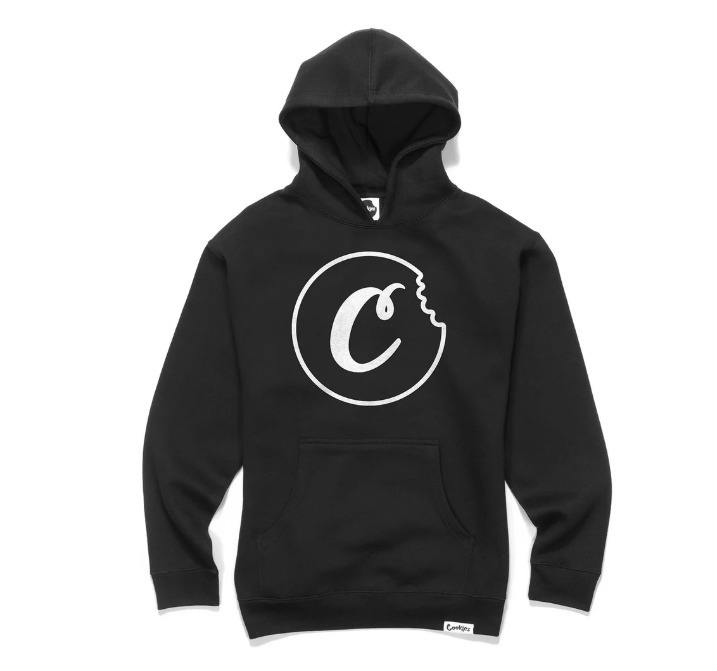 C-Bite Outline - Hoodie - Black/White