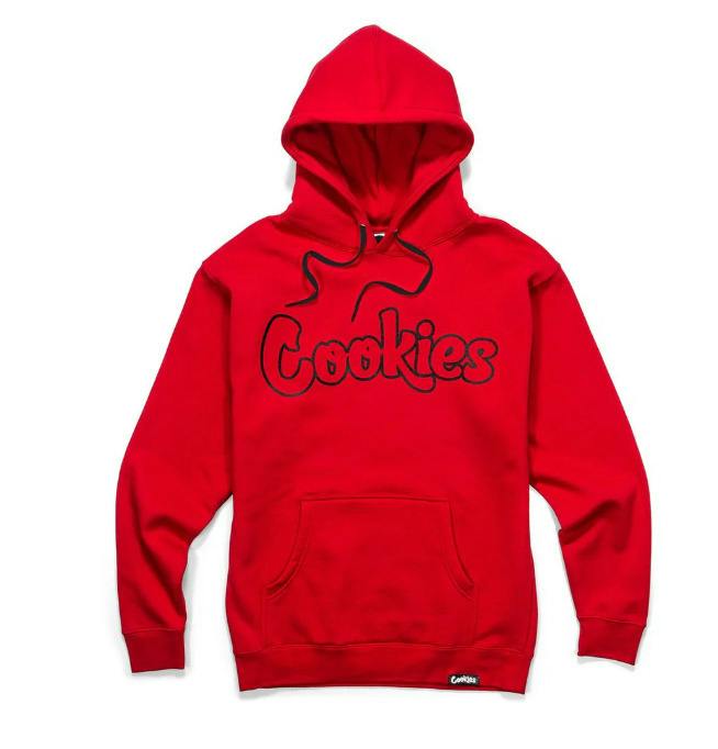 Cookies - Original Mint Outline - Hoodie - Red/Black - M