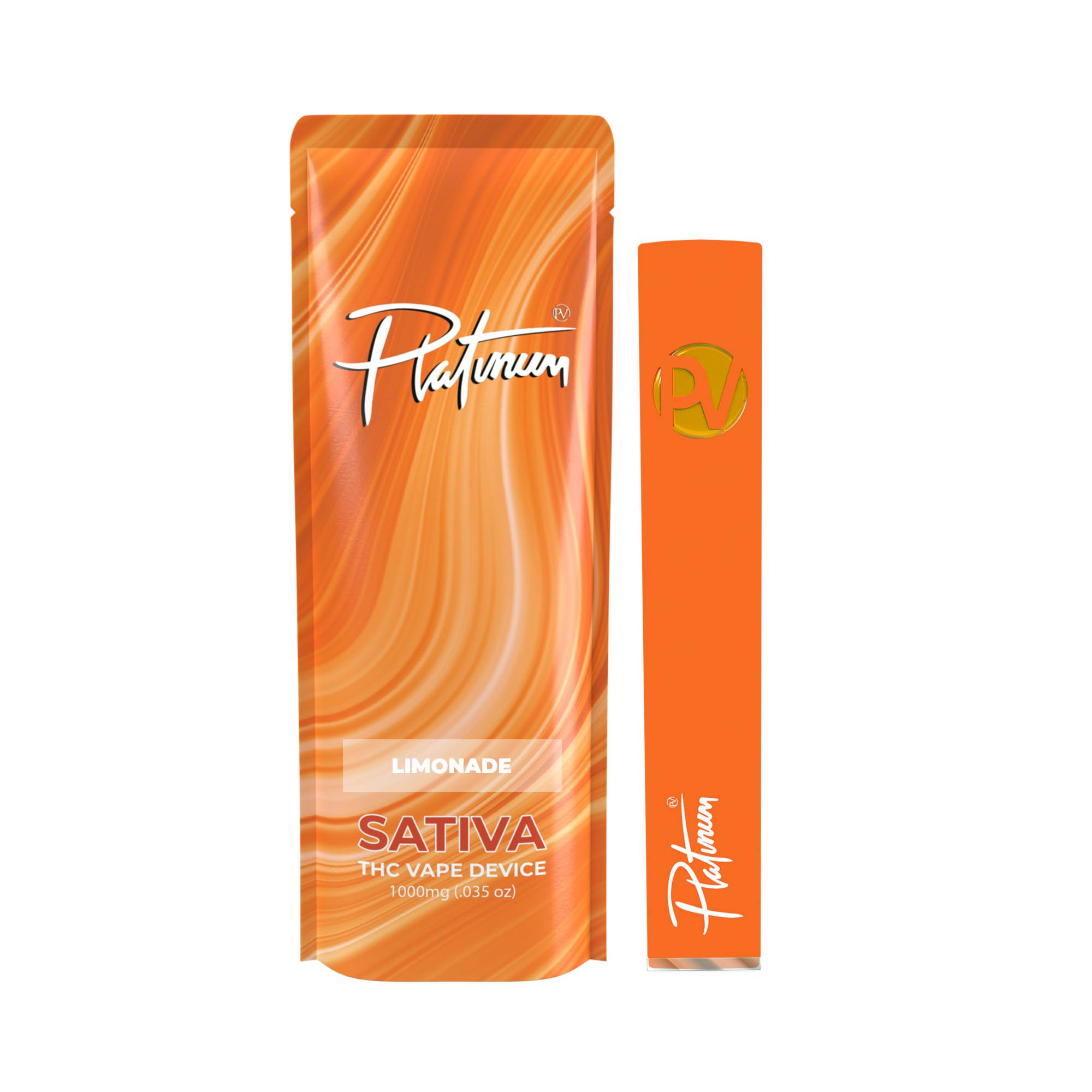 Platinum Vape - Limonade Disposable Vape Pen - Sativa - 1g