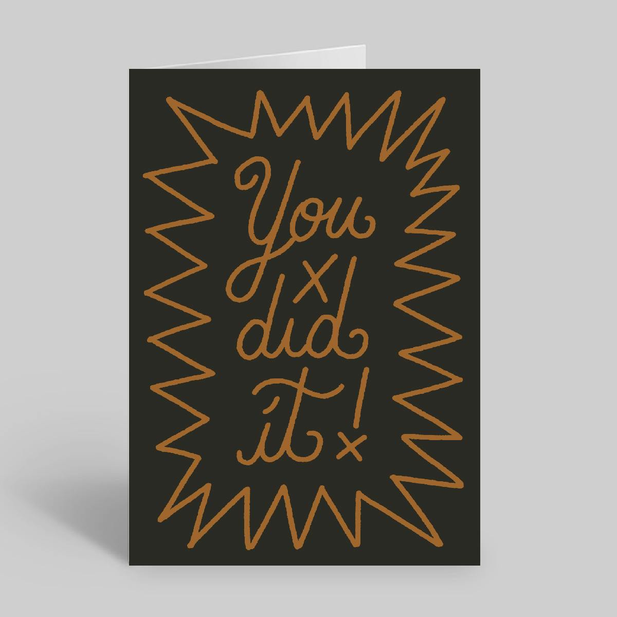 Miss Jones Greeting Card - You Did It!
