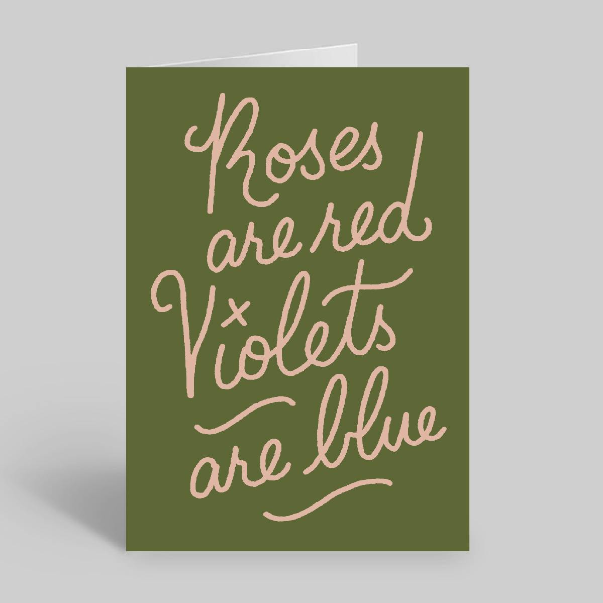 Miss Jones Greeting Card - Roses Are Red, Violets Are Blue