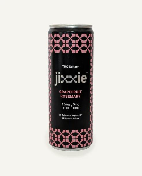 Jixxie - THC Seltzer - 10mg THC + 5mg CBG - Grapefruit Rosemary
