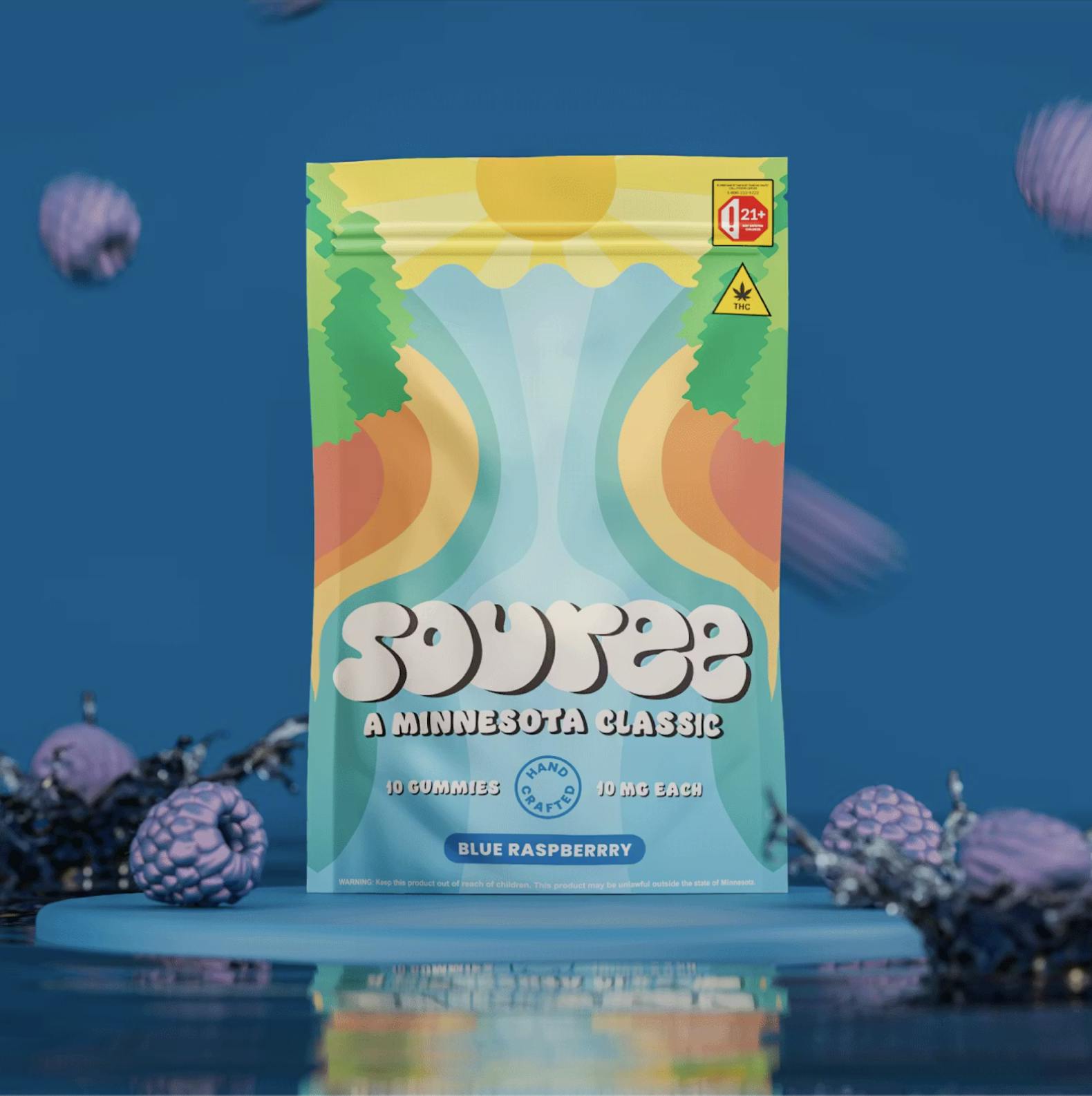 Souree Edibles - 100mg - Blue Raspberry cannabis product