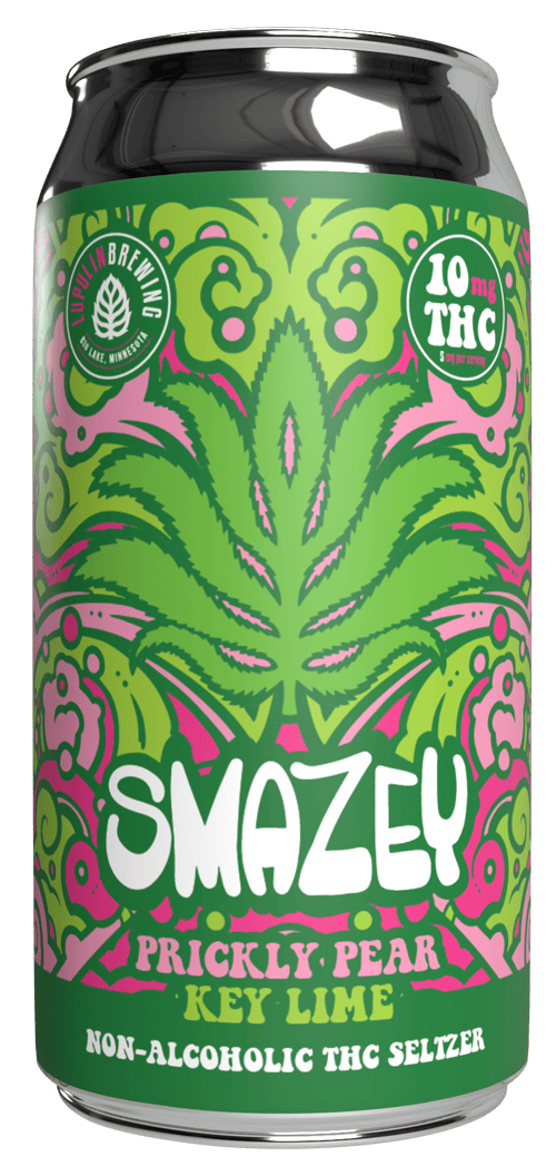 Lupulin Brewing - SMAZEY Seltzer - 10mg THC - Prickly Pear Key Lime