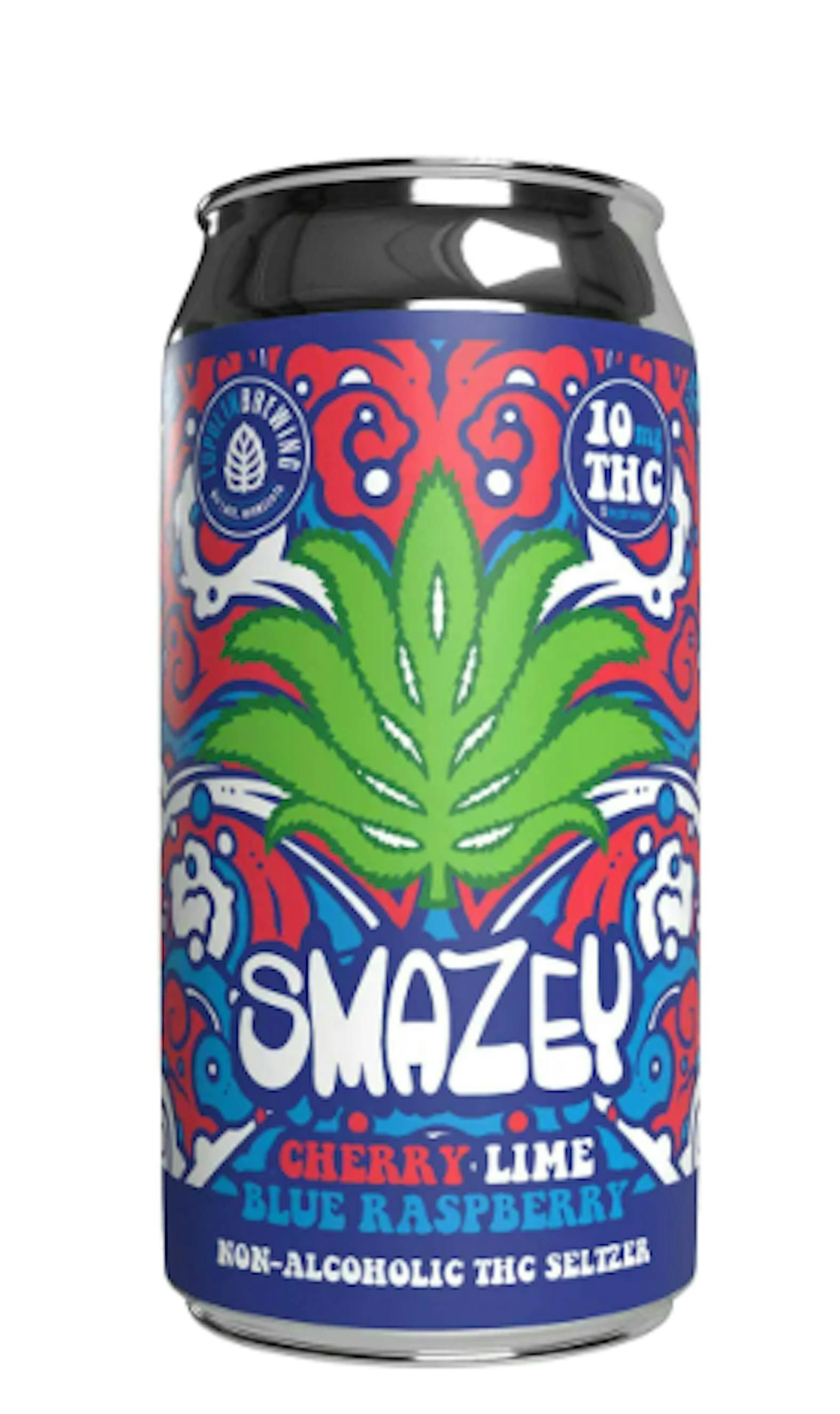 Lupulin Brewing - SMAZEY Seltzer - 10mg THC - Cherry Lime Blue Raspberry