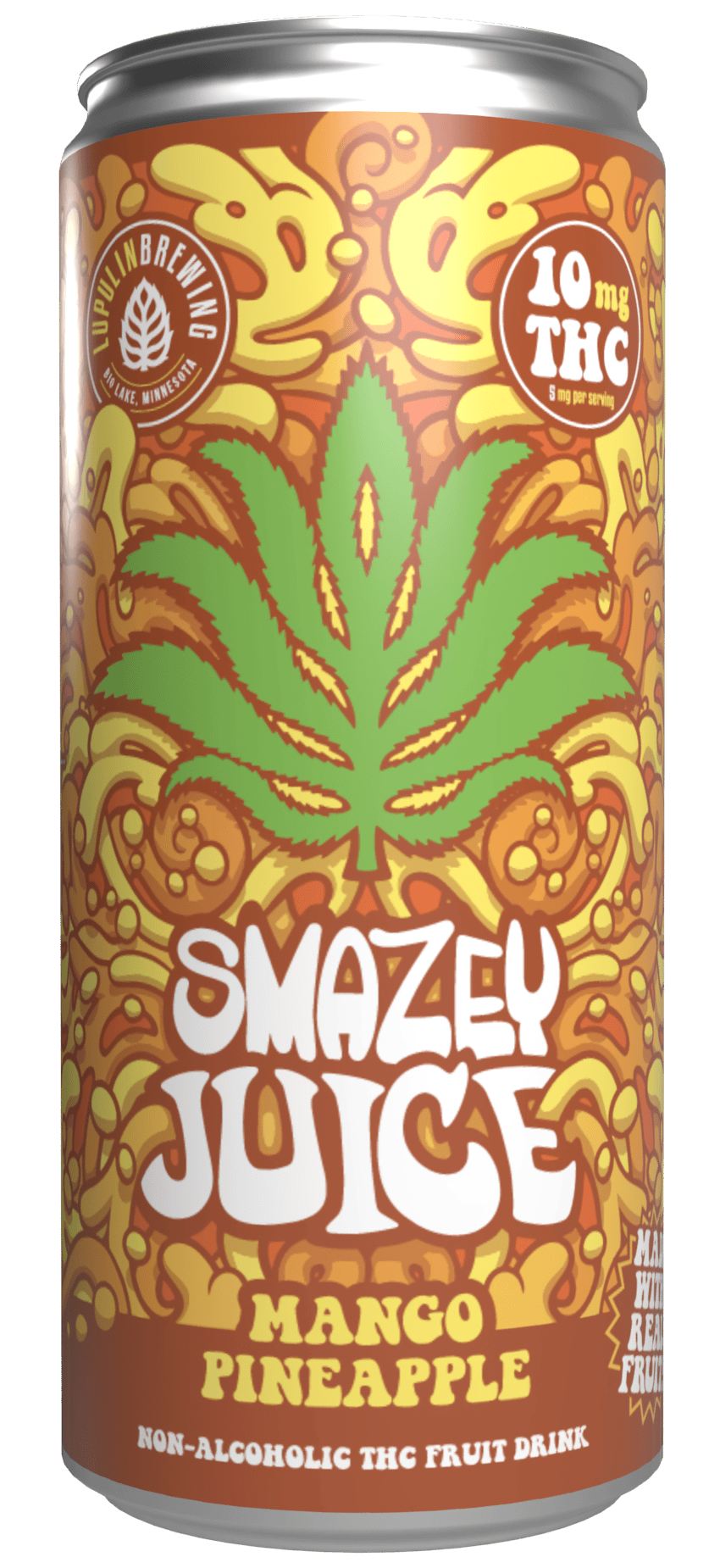 Lupulin Brewing - SMAZEY Seltzer - 10mg THC - Mango Pineapple