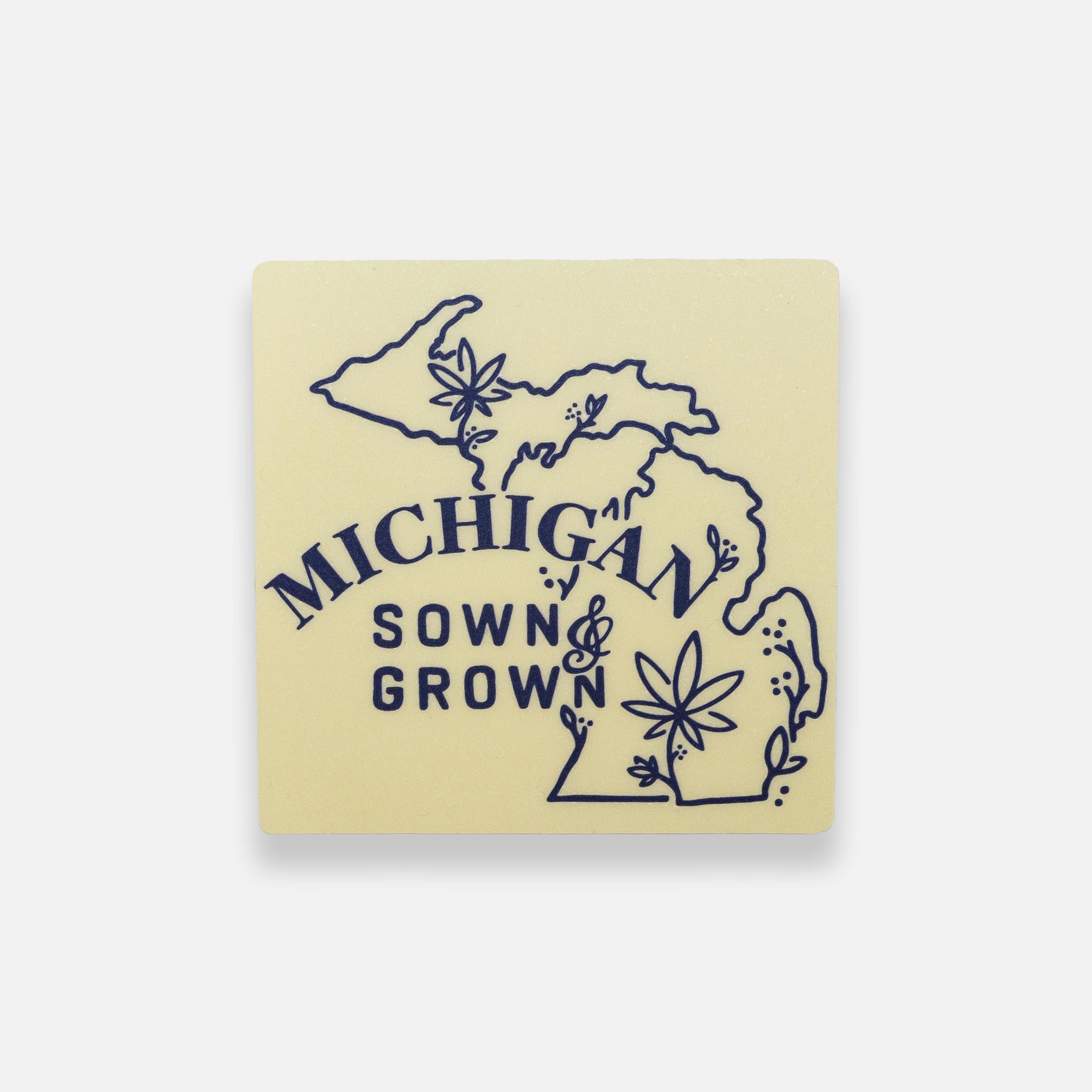 LUME STICKER - MICHIGAN SOWN & GROWN