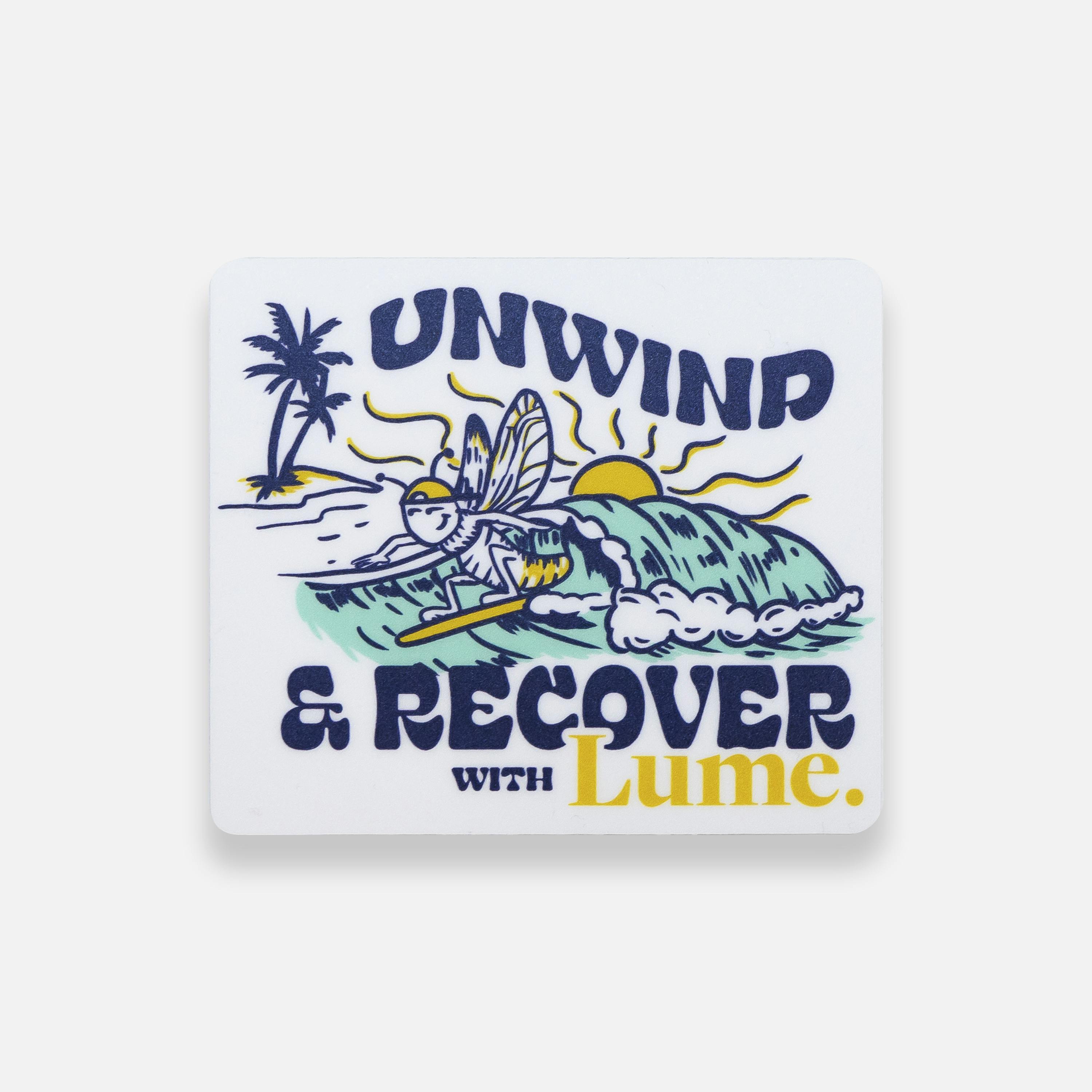LUME STICKER - UNWIND & RECOVER WITH LUME