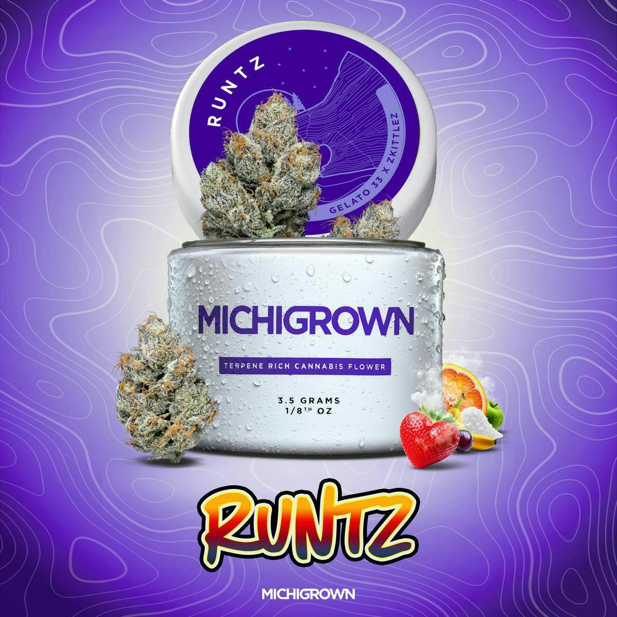 RUNTZ - 14 GRAMS - PREMIUM FLOWER - JARS by MICHIGROWN