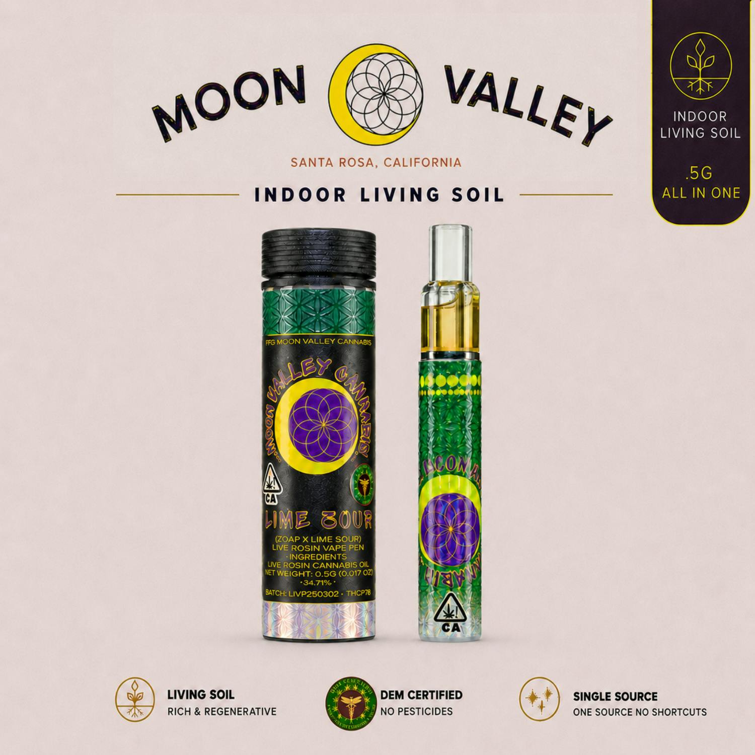 G Nut #11 | Live Rosin Disposable | 0.5g by Moon Valley Cannabis