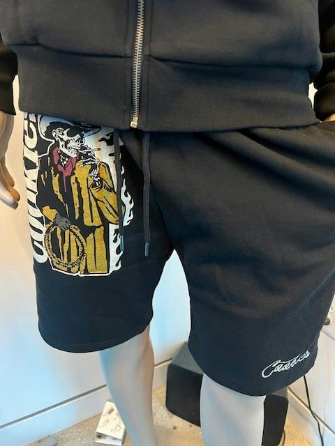 (2XL) - MUERTE RODEO FLEECE SHORT - (BLK)