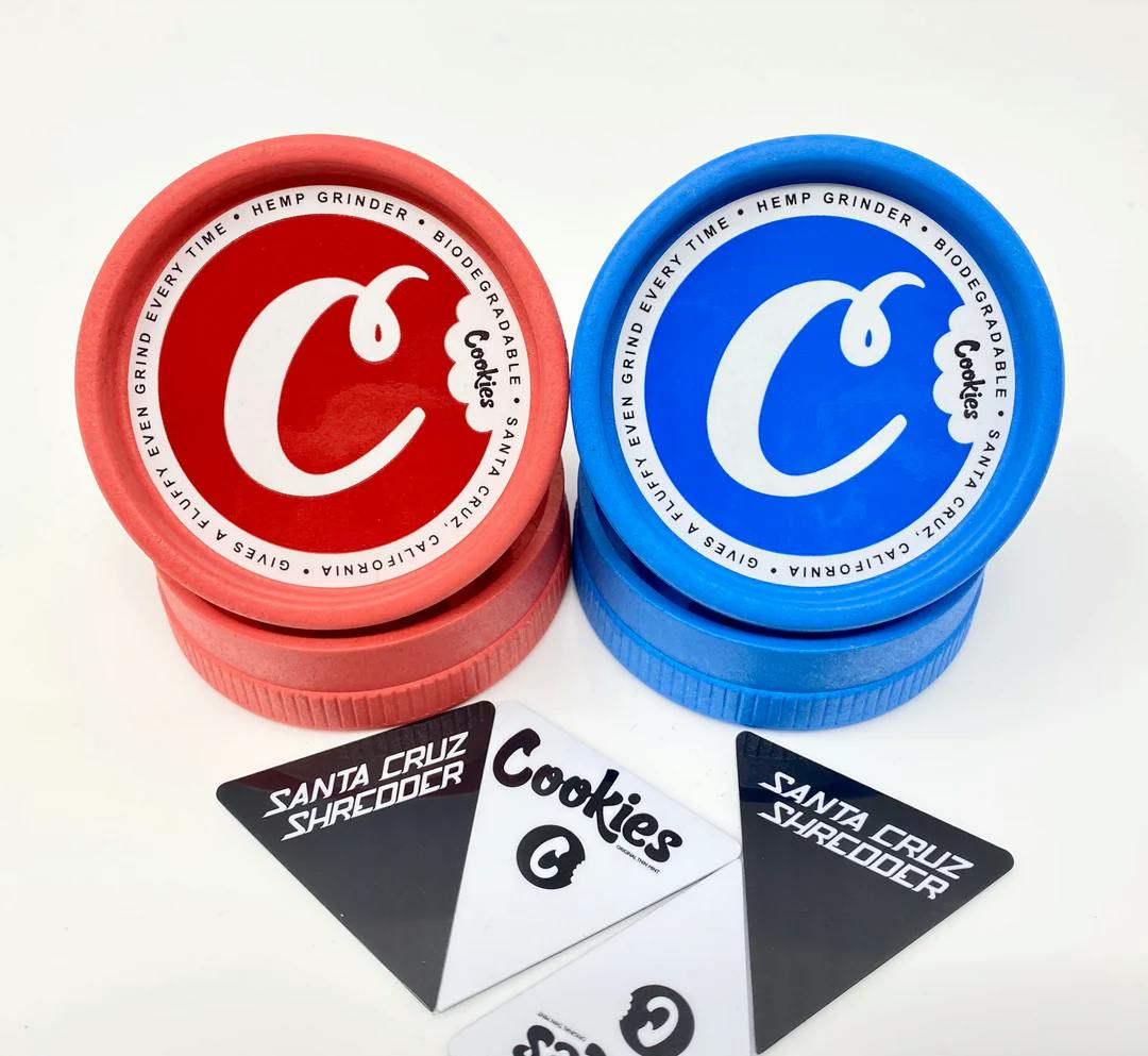 COOKIES X SANTA CRUZ 4 PIECE SHREDDER (GRINDER) (RED)