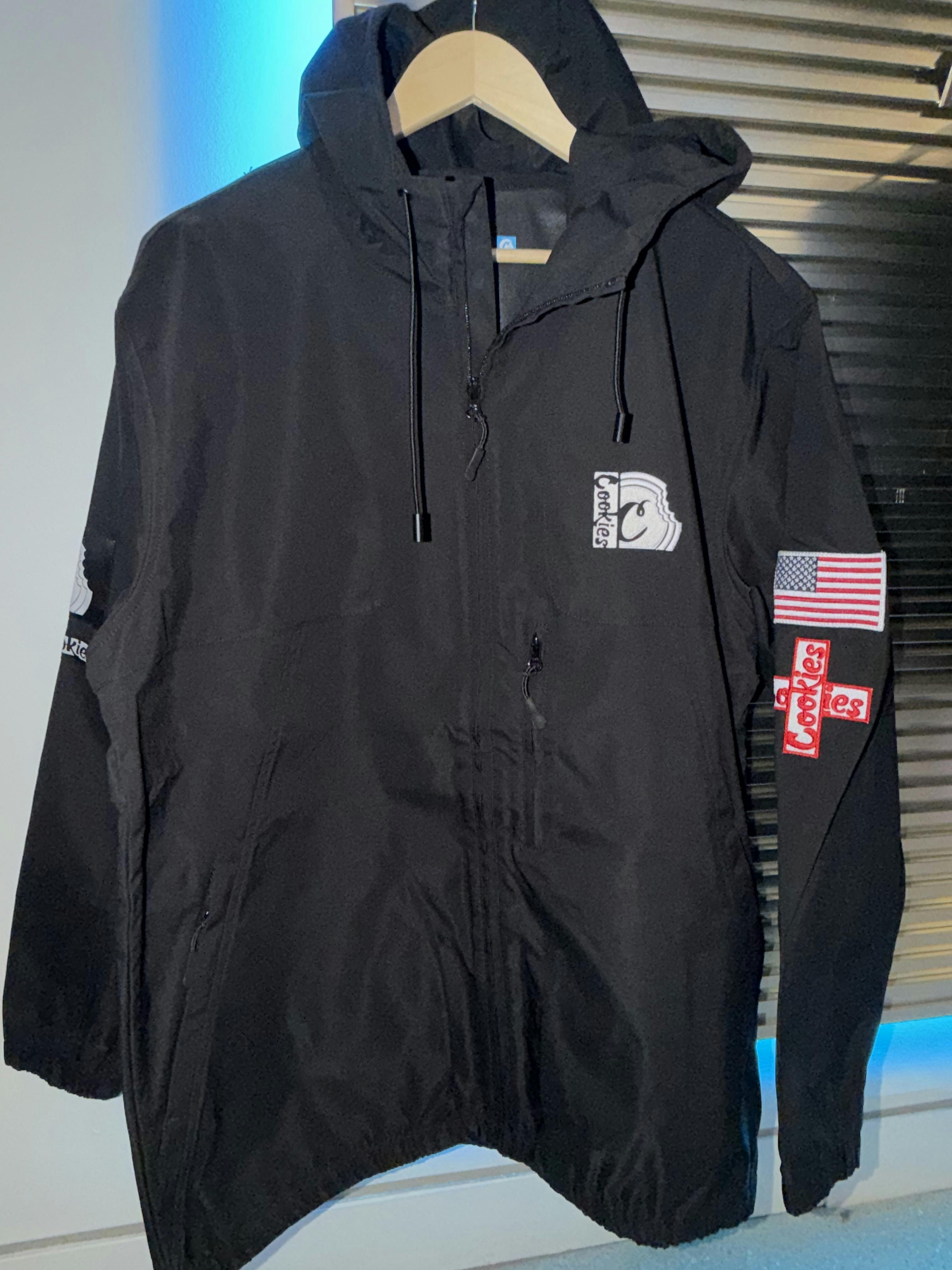 (2XL) - SEARCH & RESCUE WINDBREAKER JACKET - BLACK