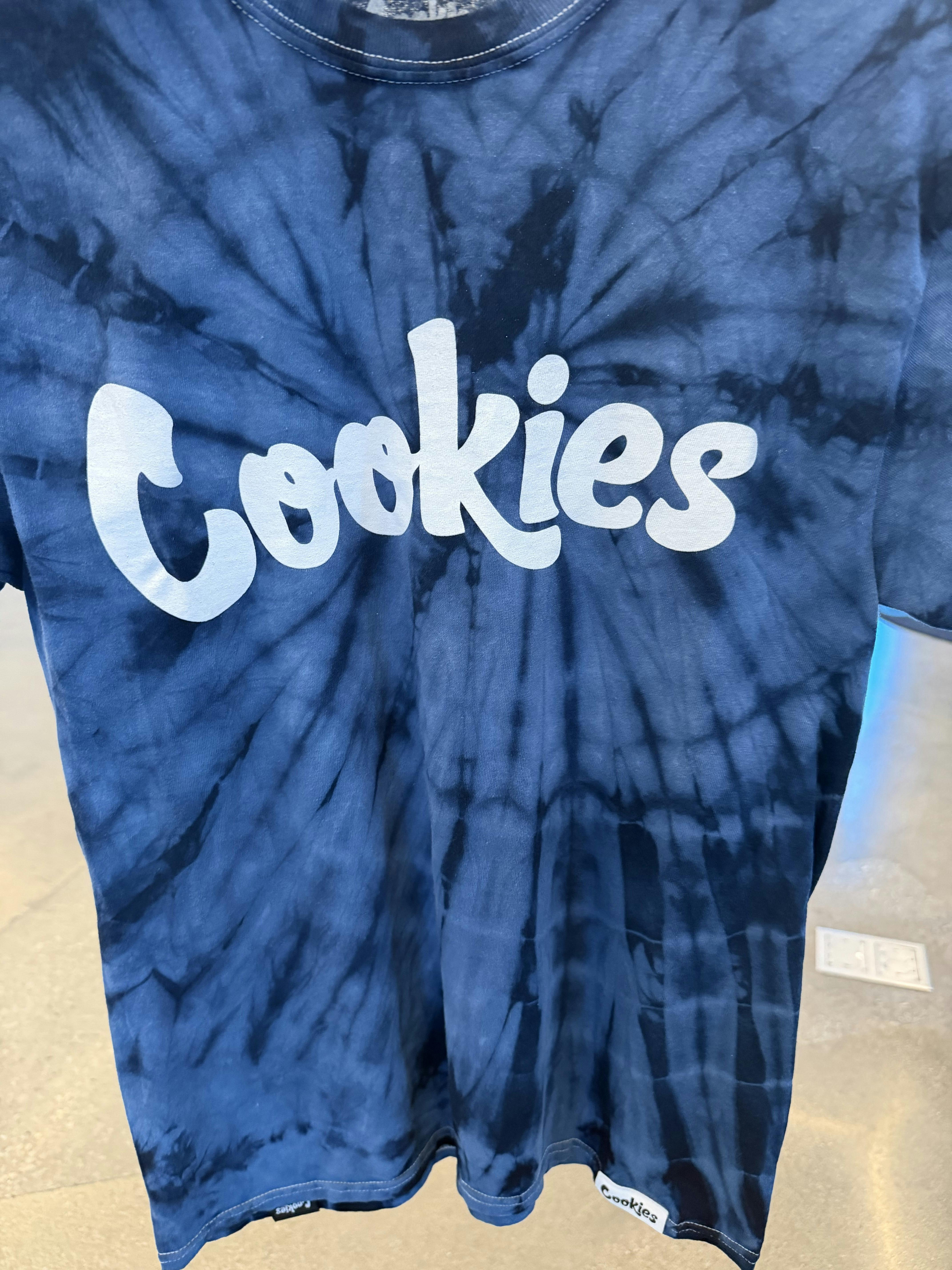 Original Logo Crystal Wash Tie Dye Tee Navy Lg