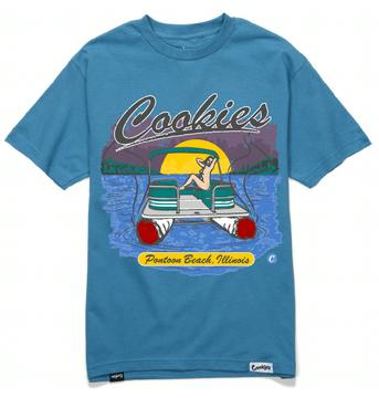 PONTOON RIDE TEE - (SLATE) - (L)