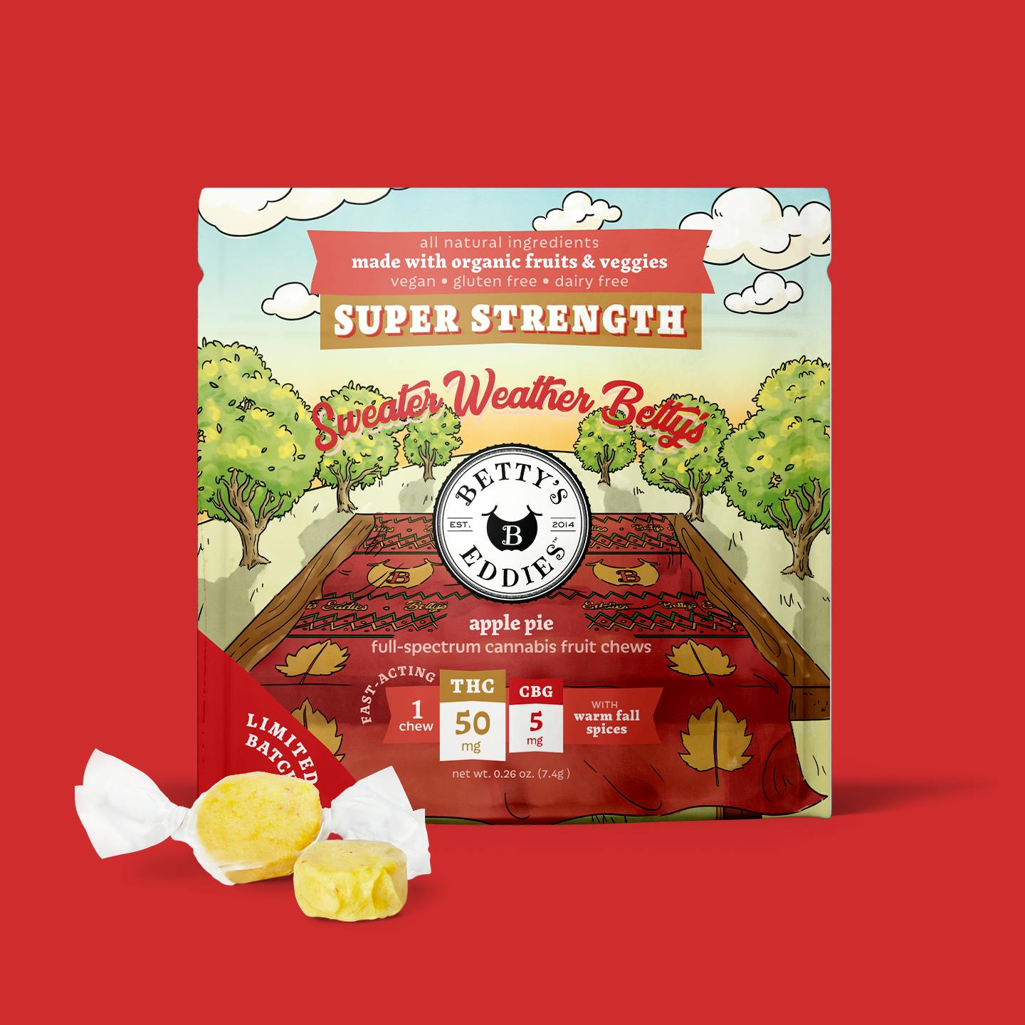 APPLE PIE - FRUIT CHEW - SINGLE (50MG)
