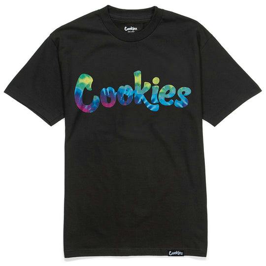 ORIGINAL LOGO BLACK TEE (BLACK/MULTI TIE DYE) (LG)