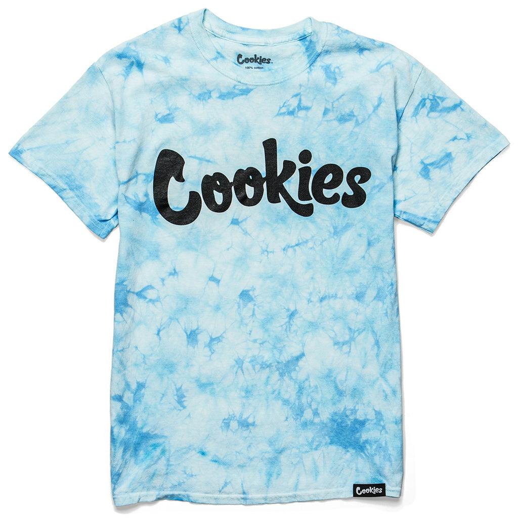 ORIGINAL LOGO CRYSTAL WASH TIE DYE TEE (CAROLINA BLUE) (LG)