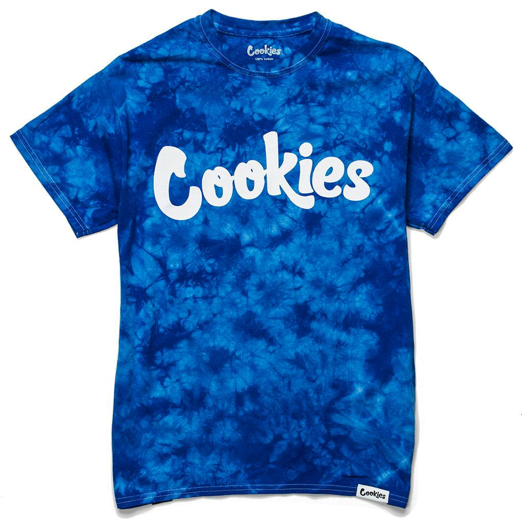 ORIGINAL LOGO CRYSTAL WASH TIE DYE TEE (ROYAL) (XL)
