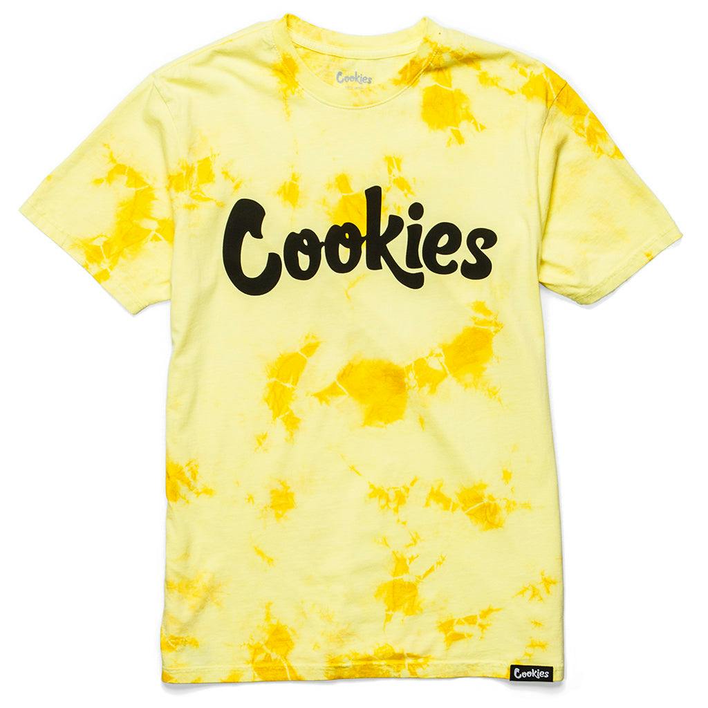 ORIGINAL LOGO CRYSTAL WASH TIE DYE TEE (YELLOW) (XL)