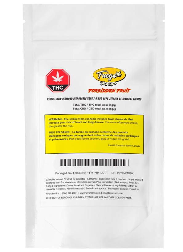 Forbidden Fruit Liquid Diamond Disposable Vape - Indica - 0.95g