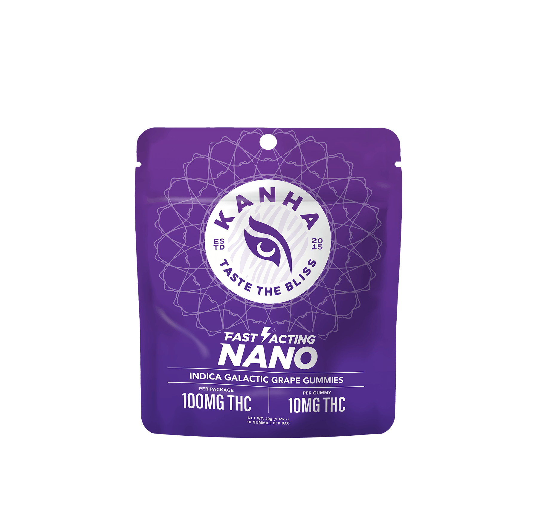 NANO | Galactic Grape Gummies | 100mg | 10ct | 10mg/ea