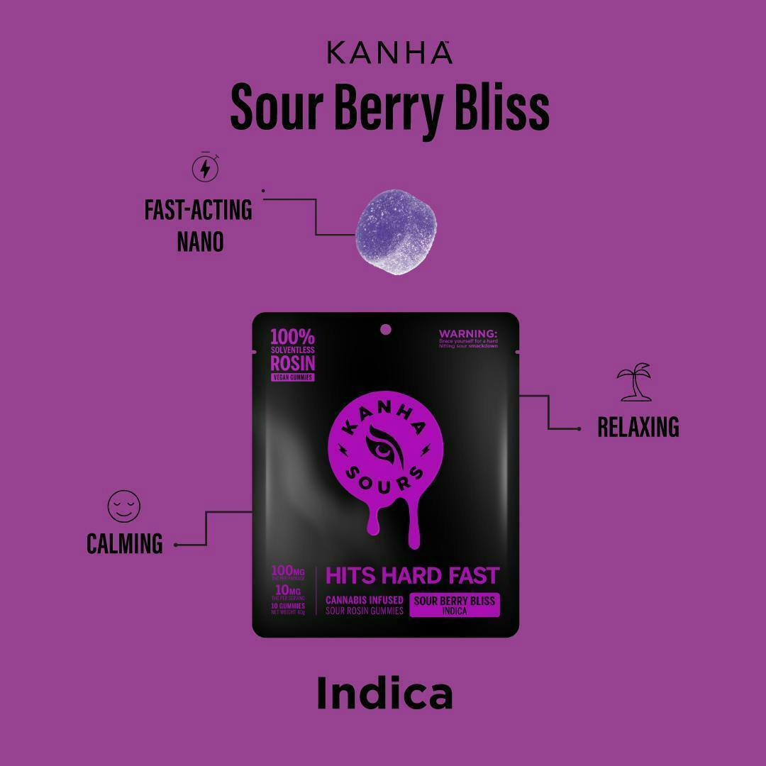 Rosin Sours | Sour Berry Bliss Gummies | 100mg | 10ct | 10mg/ea