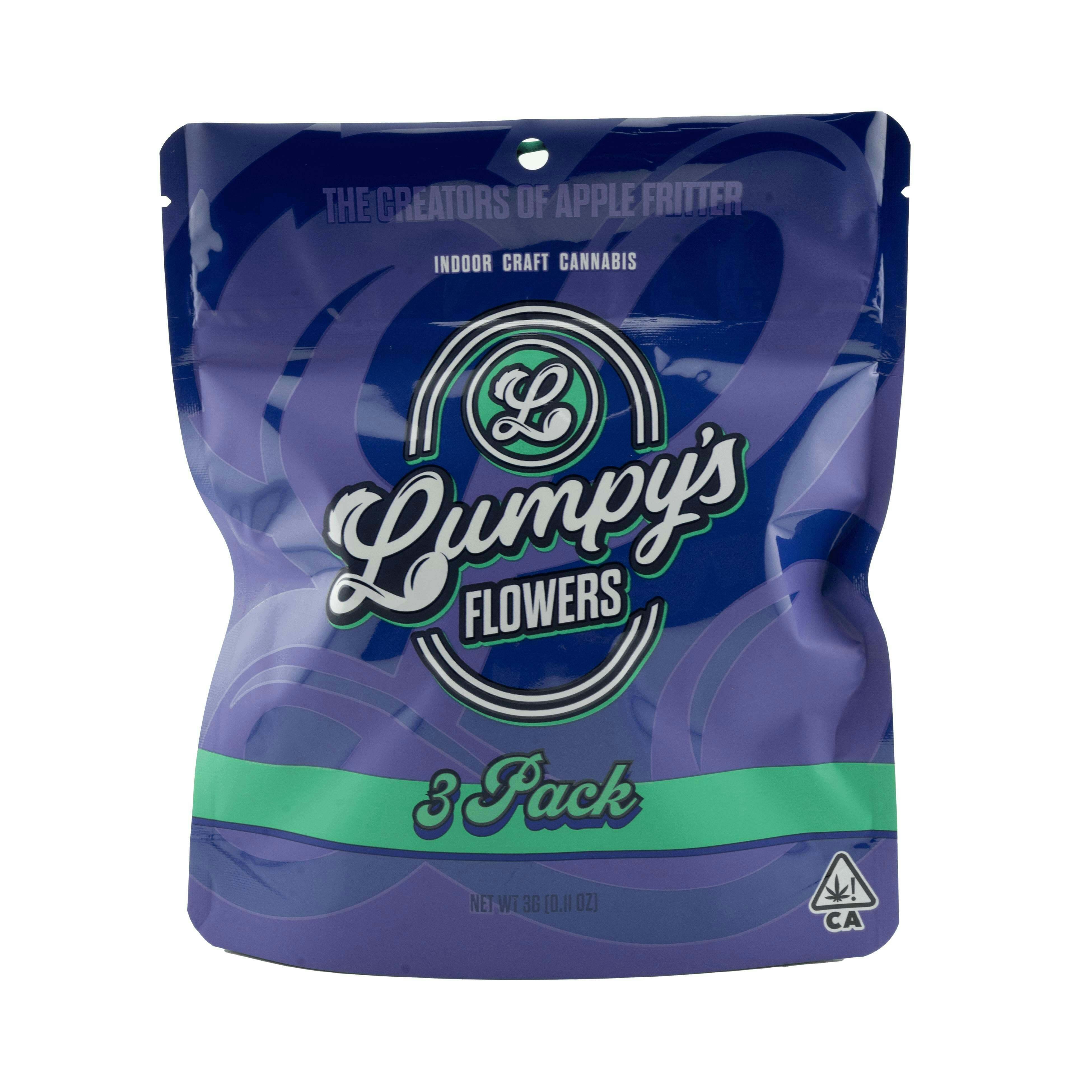 Lumpy's Flowers - Lemon Squarez Pre-Roll 3 Pack- 3g - 1 gram